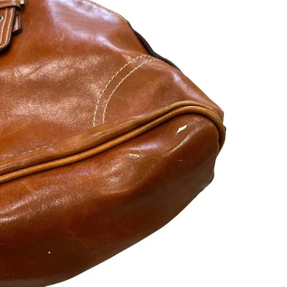 Emilie M Brown Leather Shoulder Bag - Picture 5 of 9